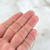 Cadena Morse 2.6gr / 60cm / Oro Amarillo +3 18K