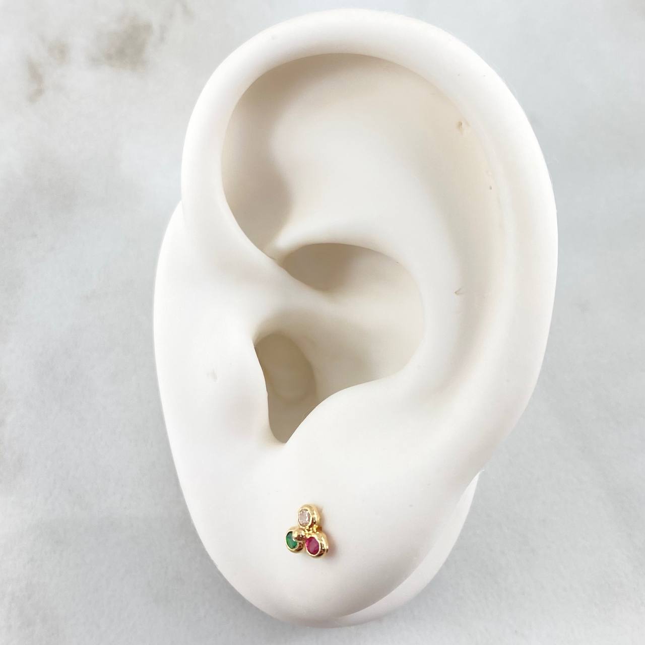 Topos Bola Trio 0.55gr / Oro Amarillo 18K *
