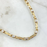Cadena Click Tornillo 81.4gr / 60cm / Dos Oros Amarillo Blanco +4 18K ©