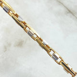 Cadena Click Tornillo 81.4gr / 60cm / Dos Oros Amarillo Blanco +4 18K ©