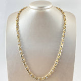 Cadena Click Tornillo 81.4gr / 60cm / Dos Oros Amarillo Blanco +4 18K ©