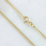 Cadena Cubana 1.3g / 50cm / 1.55mm Oro Amarillo 18K