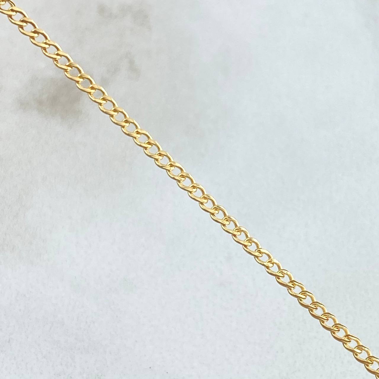 Cadena Cubana 1.3g / 50cm / 1.55mm Oro Amarillo 18K