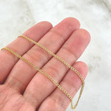 Cadena Cubana 1.3g / 50cm / 1.55mm Oro Amarillo 18K