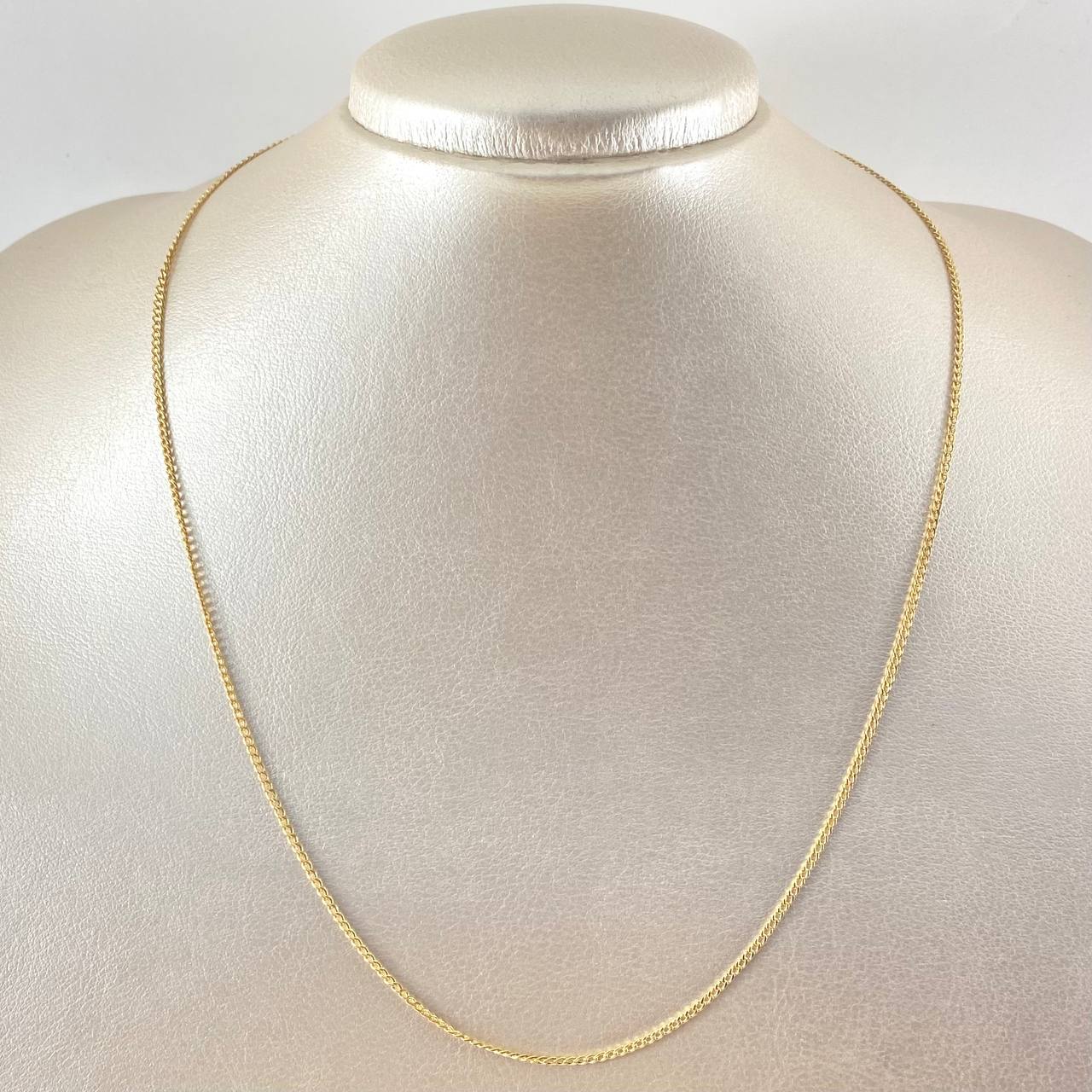 Cadena Cubana 1.3g / 50cm / 1.55mm Oro Amarillo 18K