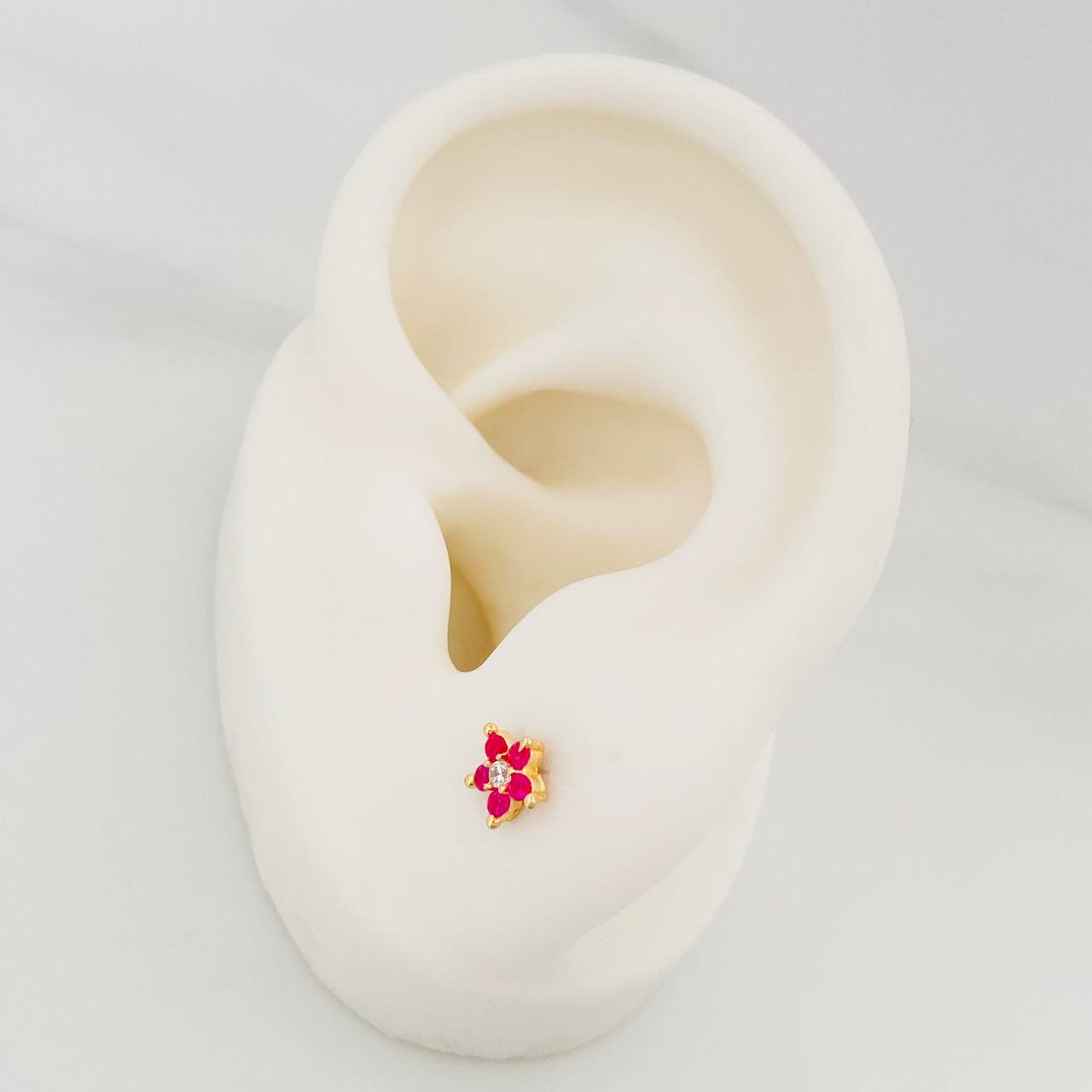 Topos Flor 0.85 g / 5.3 mm Oro Amarillo 18K