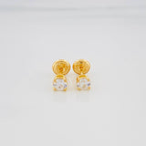 Topos Cuatro Garras 1 g / 4.1 mm Oro Amarillo 18K
