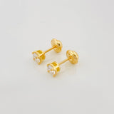 Topos Cuatro Garras 1 g / 4.1 mm Oro Amarillo 18K