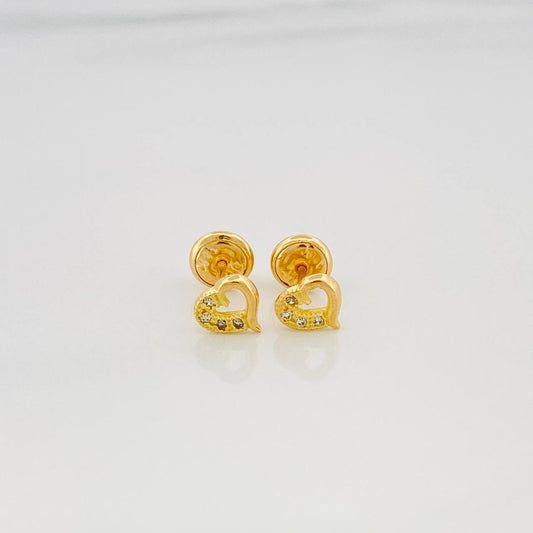 Topos Silueta Corazón 0.85 g / 5.8 mm Oro Amarillo 18K