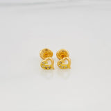 Topos Silueta Corazón 0.85 g / 5.8 mm Oro Amarillo 18K