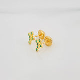 Topos Cruz Tupida 0.85 g / 6 mm Oro Amarillo 18K
