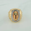Anillo Virgen Guadalupe 5.75 g / T 7 3/4 Tres Oros 18K