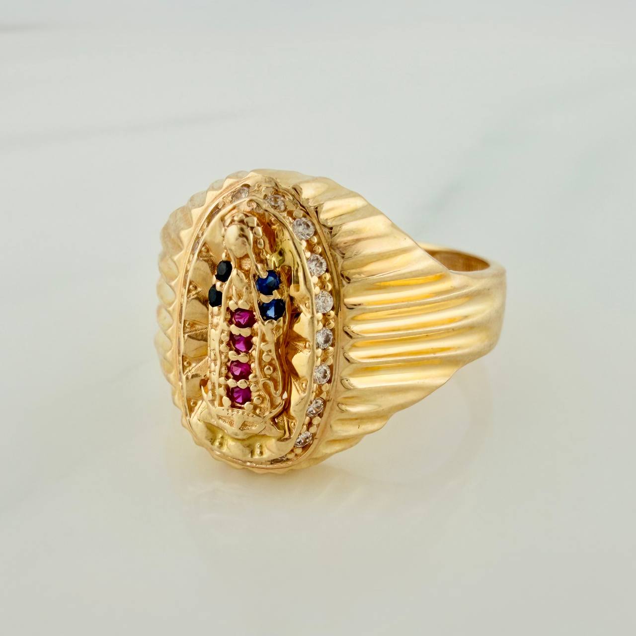 Anillo Virgen Guadalupe 4.65 g / T 7 3/4 Oro Amarillo 18K