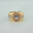 Anillo Cinturon Corona 8.15gr / T9 3/4 / Tres Oros 18K %