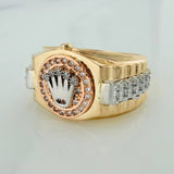 Anillo Cinturon Corona 8.15gr / T9 3/4 / Tres Oros 18K %