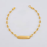 Pulso Bebé GC Placa Hexagonal Curva 1.95gr / 15.5cm / 3mm Oro Amarillo 18K *