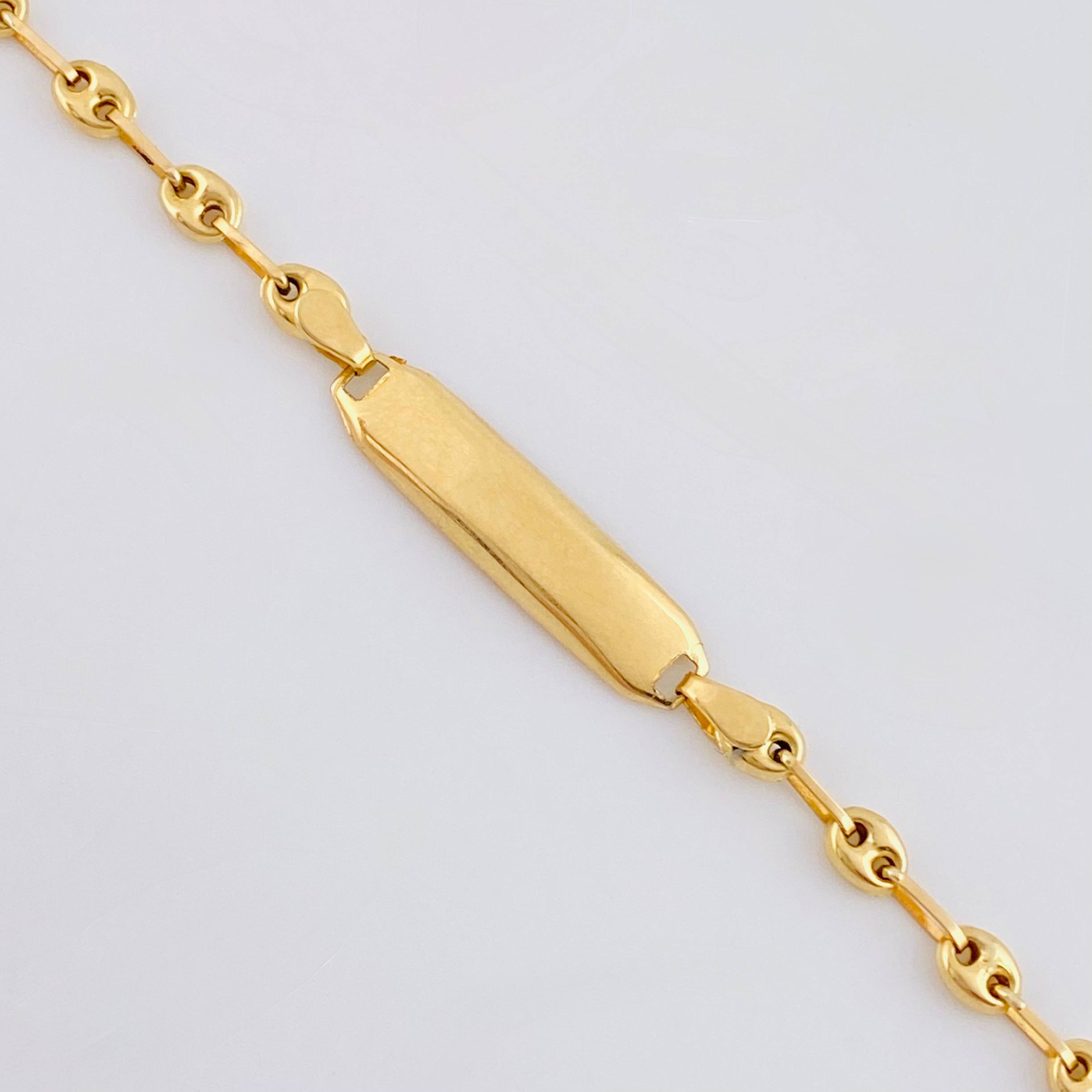 Pulso Bebé GC Placa Hexagonal Curva 1.95gr / 15.5cm / 3mm Oro Amarillo 18K *