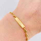 Pulso Bebé GC Placa Hexagonal Curva 1.95gr / 15.5cm / 3mm Oro Amarillo 18K *