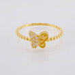 Anillo Mariposa Mate 1.4 g / T7 1/4 Oro Amarillo 18K
