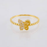 Anillo Mariposa Mate 1.45 g / T5 1/4 Oro Amarillo 18K