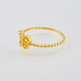 Anillo Mariposa Mate 1.4 g / T7 1/4 Oro Amarillo 18K