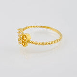 Anillo Mariposa Mate 1.3gr / T8 / Oro Amarillo 18K ©