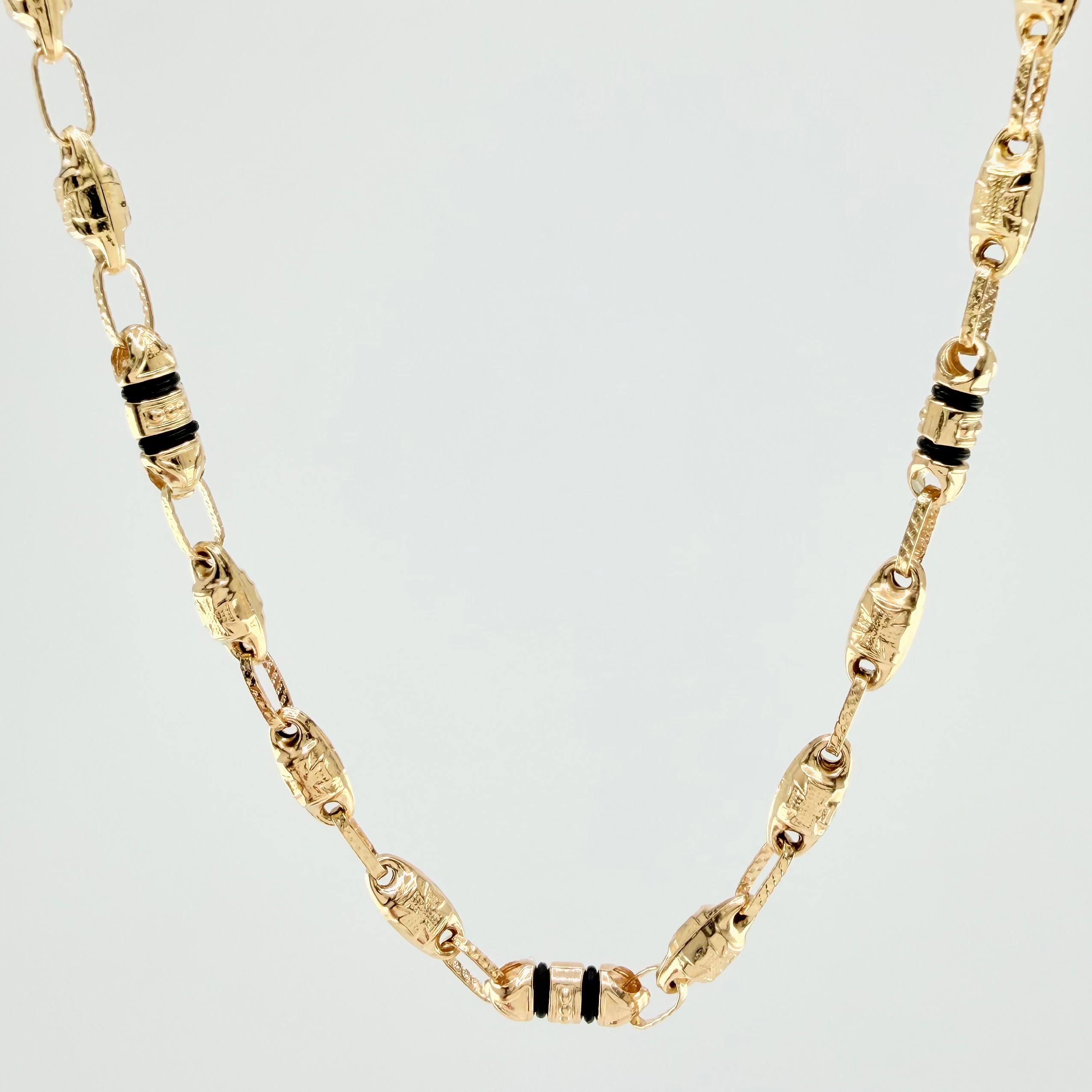 Cadena Rustica Templaria 3x1 12.4gr / 62.5cm / 4mm Oro Amarillo 18K