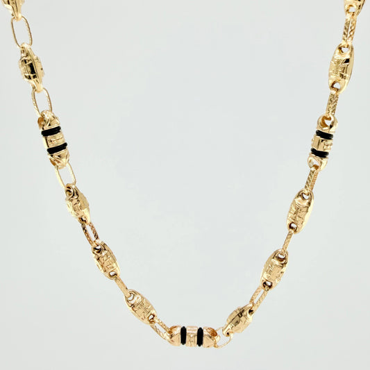 Cadena Rustica Templaria 3x1 12.5gr / 62cm / 4mm Oro Amarillo 18K