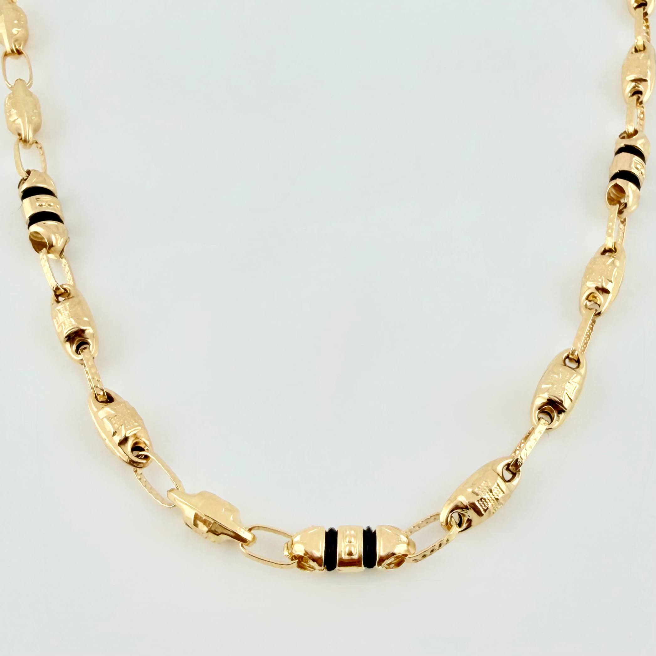 Cadena Rustica Templaria 3x1 12.5gr / 62cm / 4mm Oro Amarillo 18K