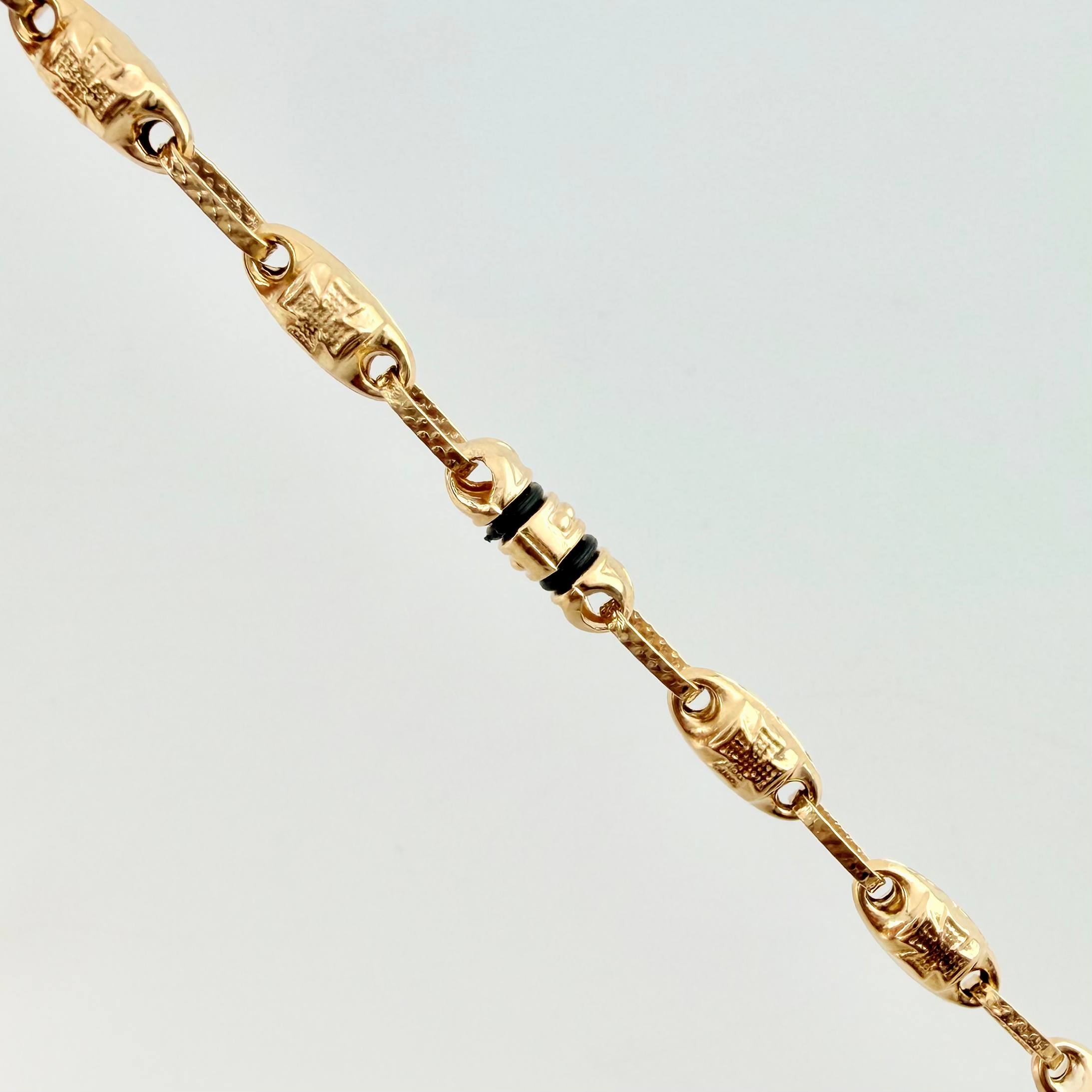 Cadena Rustica Templaria 3x1 12.75gr / 62cm / 4mm Oro Amarillo 18K