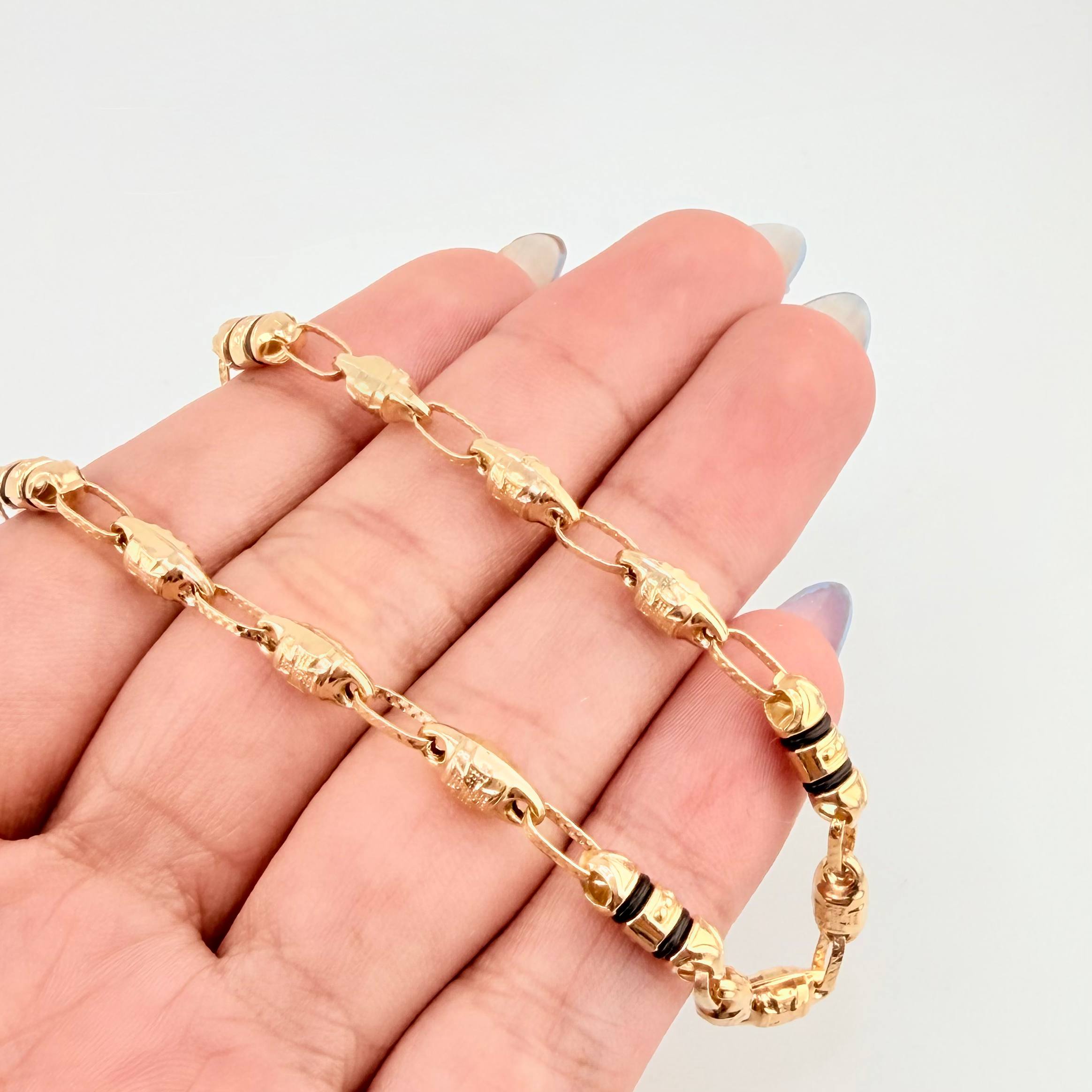 Cadena Rustica Templaria 3x1 12.5gr / 62cm / 4mm Oro Amarillo 18K