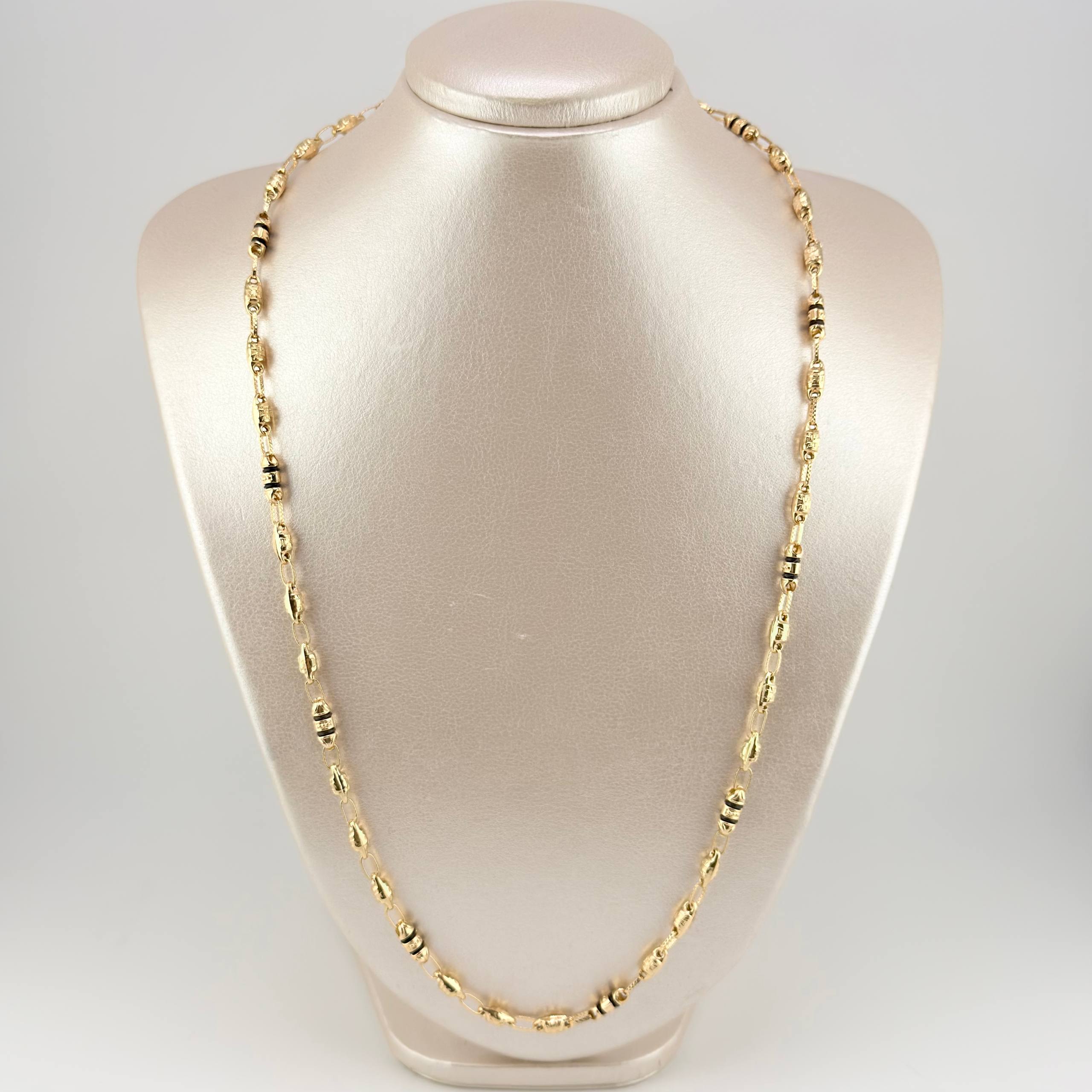 Cadena Rustica Templaria 3x1 12.5gr / 62cm / 4mm Oro Amarillo 18K