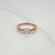 Anillo Solitario Líneas Cruzadas 1.95gr / T6 1/4 / Oro Rosa 18K &