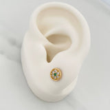 Topos Flor 1.2gr / 6.5mm Oro Amarillo 18K %