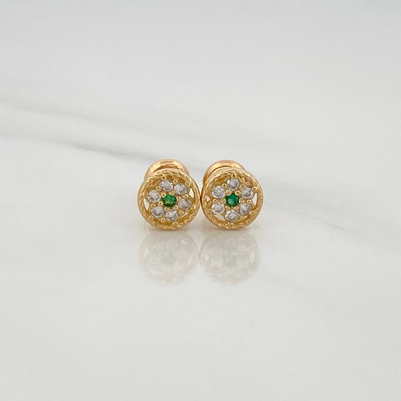 Topos Flor 1.2gr / 6.5mm Oro Amarillo 18K %