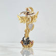 Dije San Miguel Arcángel Arcagel 18.4gr / 7.2cm / Silueta Circones Blancos Dos Oros Amarillo Rosa 18K *
