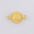 Herraje Letra U Marco Bordeado 0.55g / 1.7cm Oro Amarillo 18K