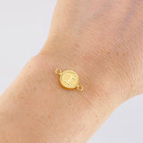 Herraje Letra I Marco Bordeado 0.6g / 1.7cm Oro Amarillo 18K