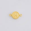 Herraje Letra H Doble Textura 0.6g / 1.7cm Oro Amarillo 18K