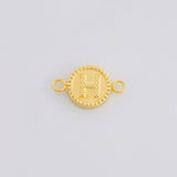 Herraje Letra H Doble Textura 0.6g / 1.7cm Oro Amarillo 18K