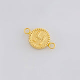Herraje Letra H Doble Textura 0.6g / 1.7cm Oro Amarillo 18K