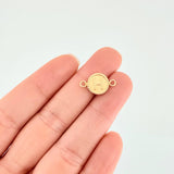 Herraje Letra H Doble Textura 0.6g / 1.7cm Oro Amarillo 18K