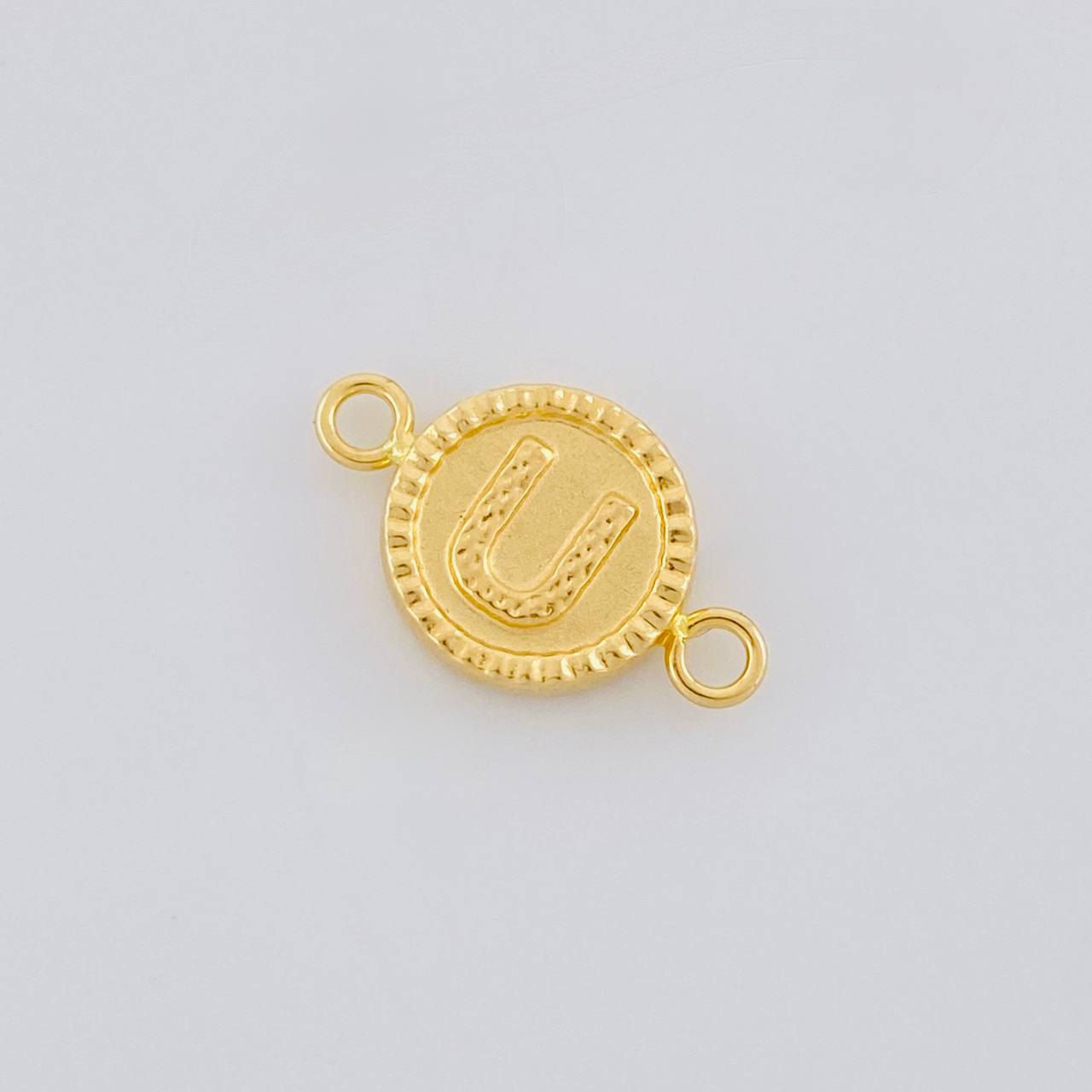 Herraje Letra U Doble Textura 0.6g / 1.7cm Oro Amarillo 18K