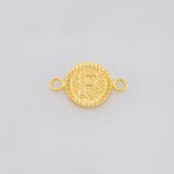 Herraje Letra F Marco Bordeado 0.55g / 1.7cm Oro Amarillo 18K