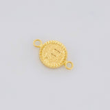 Herraje Letra F Marco Bordeado 0.55g / 1.7cm Oro Amarillo 18K