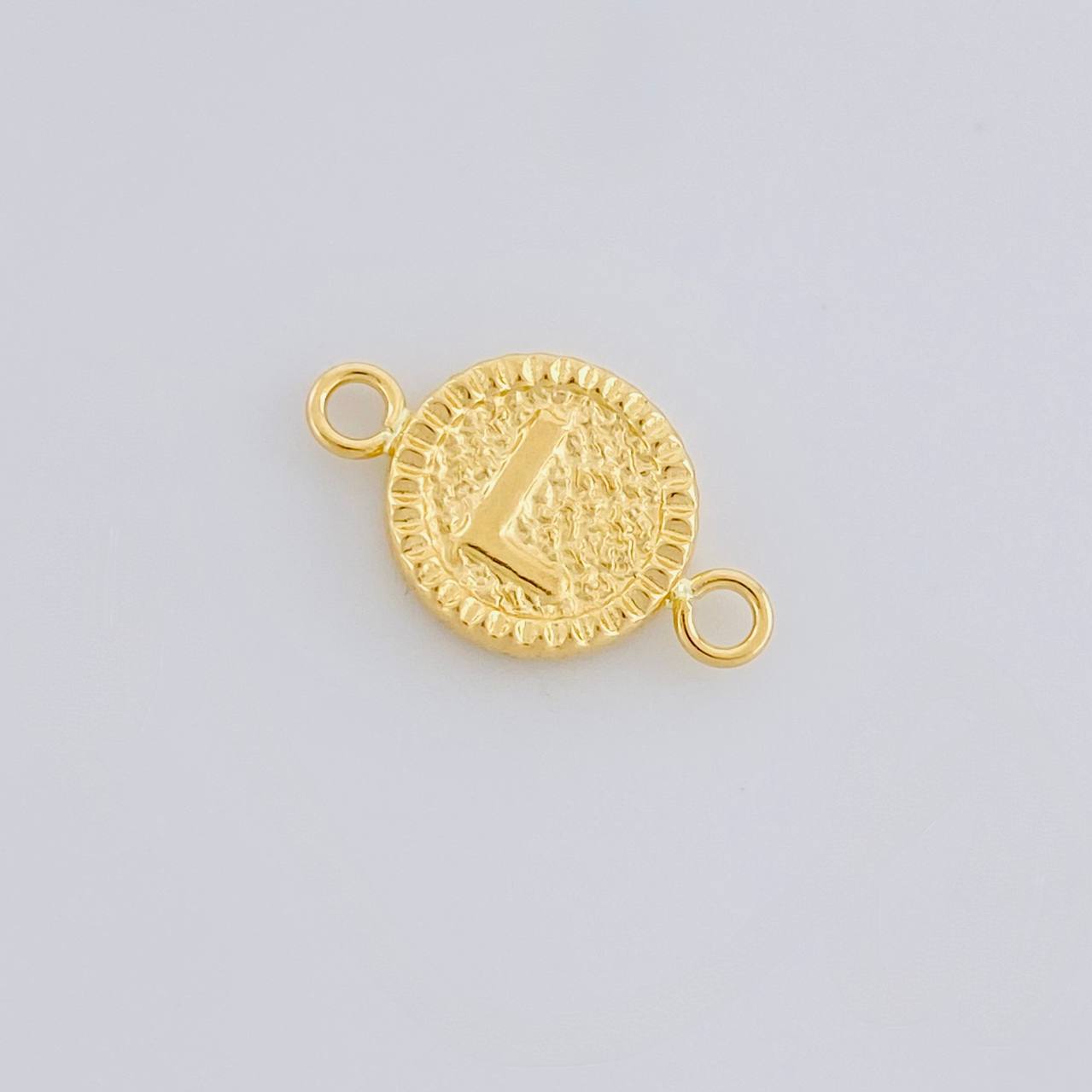 Herraje Letra L Marco Bordeado 0.55g / 1.7cm Oro Amarillo 18K