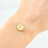 Herraje Letra L Marco Bordeado 0.55g / 1.7cm Oro Amarillo 18K