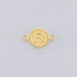 Herraje Letra R Marco Bordeado 0.55g / 1.7cm Oro Amarillo 18K