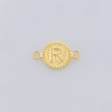 Herraje Letra R Marco Bordeado 0.55g / 1.7cm Oro Amarillo 18K