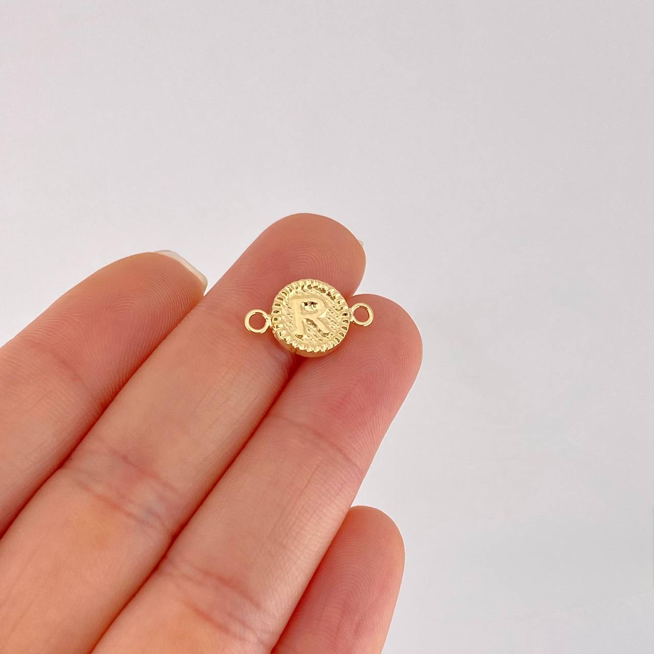 Herraje Letra X Marco Bordeado 0.55g / 1.7cm Oro Amarillo 18K